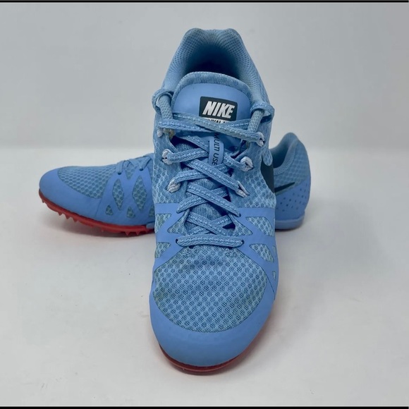 Nike Zoom Rival Baby Blue Track Spikes Running Shoes Size 7.5